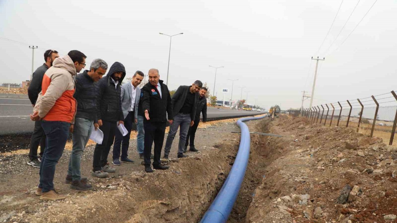 Mardin yoluna yeni içme suyu hattı döşendi