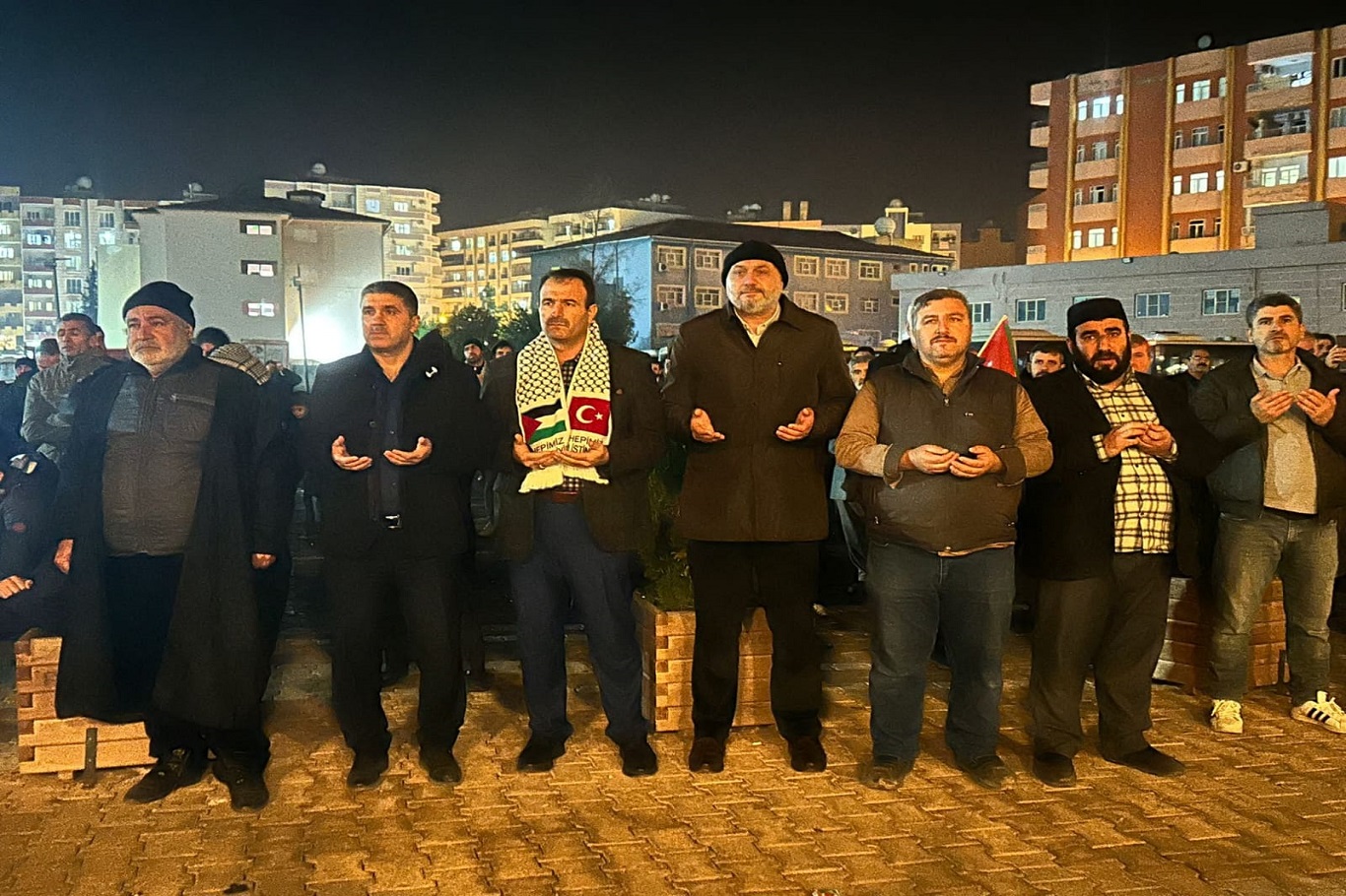 Mardin'de Gazze'ye destek nöbeti sürüyor