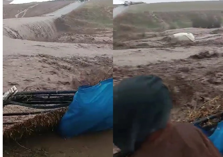 Diyarbakır'da sel felaketinde korkutan görüntü