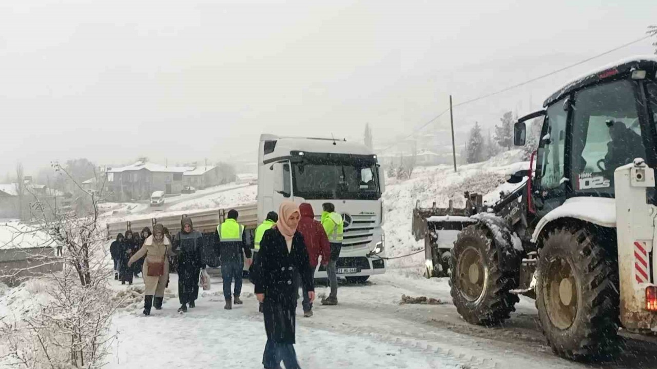 Sincik karla kaplandı