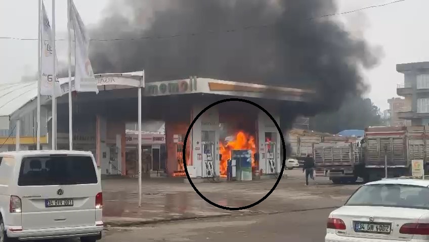 Bismil'de petrol istasyonunda korku dolu anlar