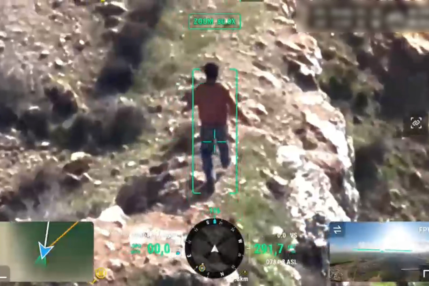 Aranan şahıs drone ile yakalandı