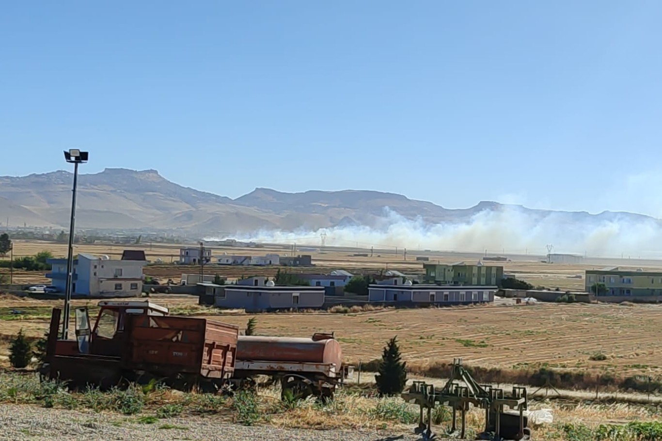 Mardin'de örtü yangını