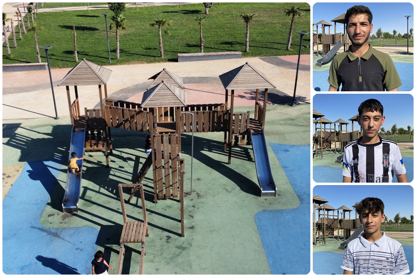 Sıcaklığın 50 dereceyi bulduğu Şanlıurfa'da sacdan kaydırağa tepki