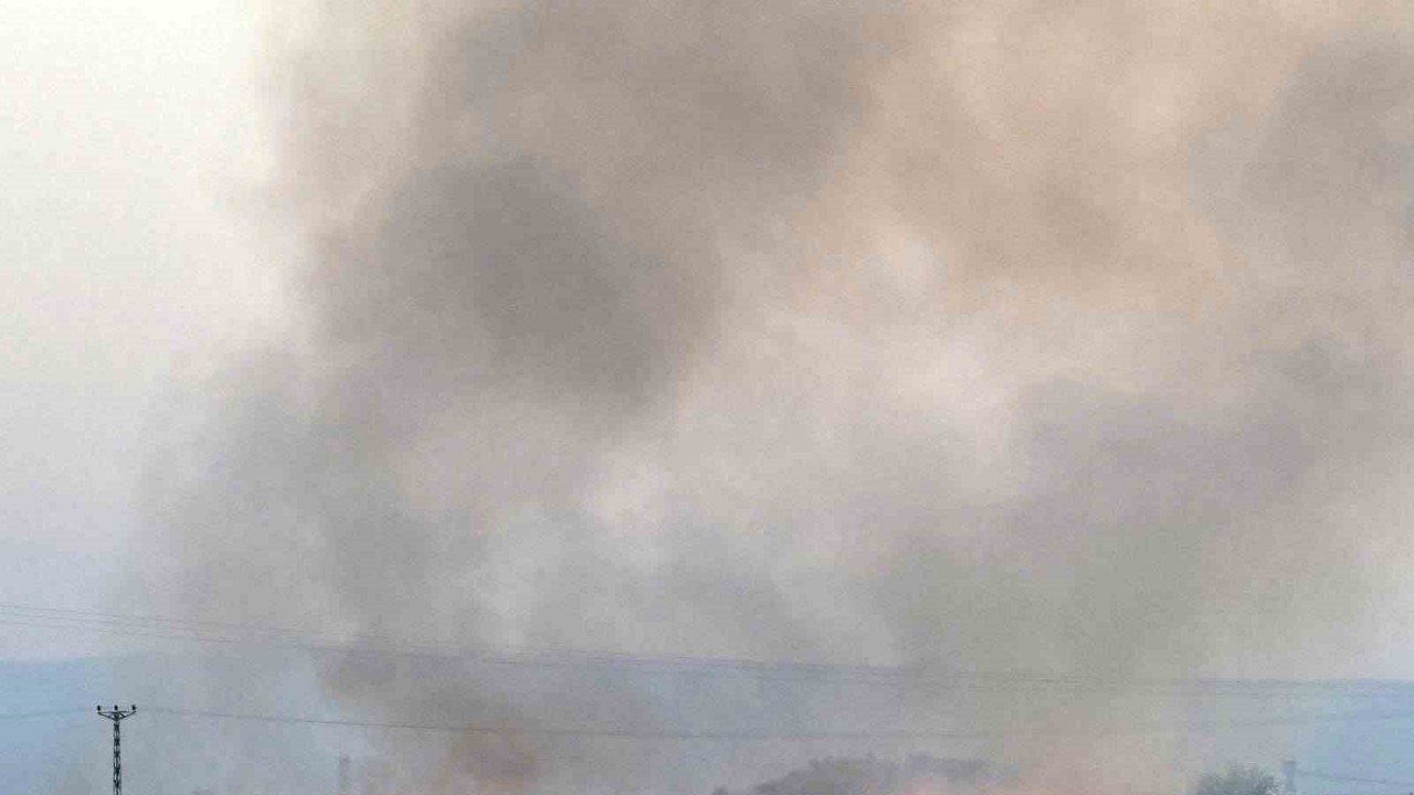 Eğil'de Anız Yangını