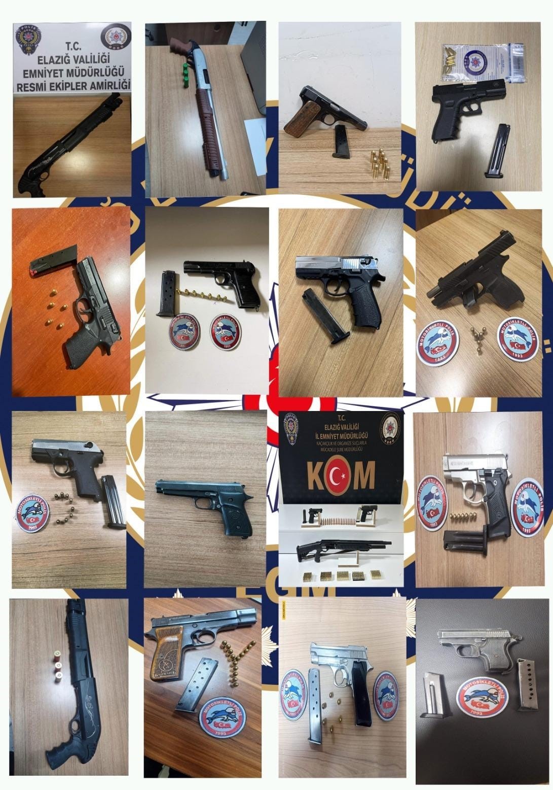 Elazığ’da ruhsatsız silah taşıyan 22 kişi yakalandı