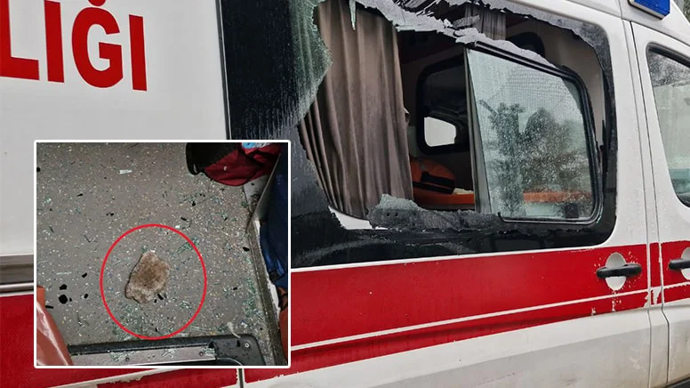 Diyarbakır’da ambulanslara taşlı saldırı
