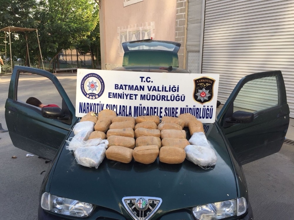 Batman’da 28 kilo uyuşturucu ele geçirildi