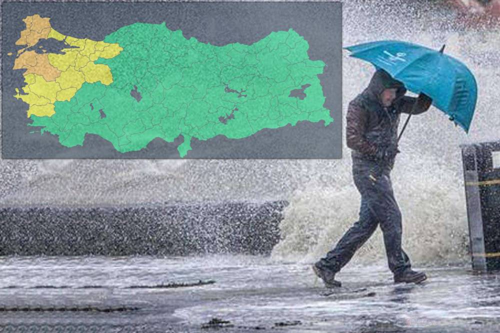 19 kent için "turuncu" ve "sarı" kodlu uyarı