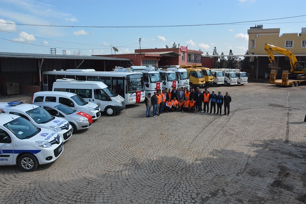 Ceylanpınar Belediyesinin araç filosuna 43 yeni araç eklendi
