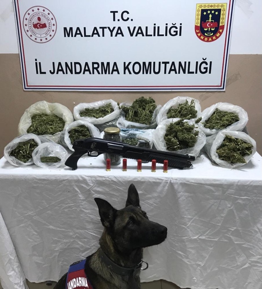 Malatya’da 5 kilo 300 gram esrar ele geçirildi
