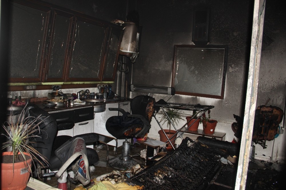 Kuaförde yangın: 1 yaralı