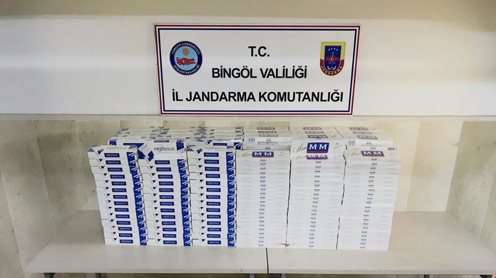 Bingöl’de 5 bin paket kaçak sigara ele geçirildi