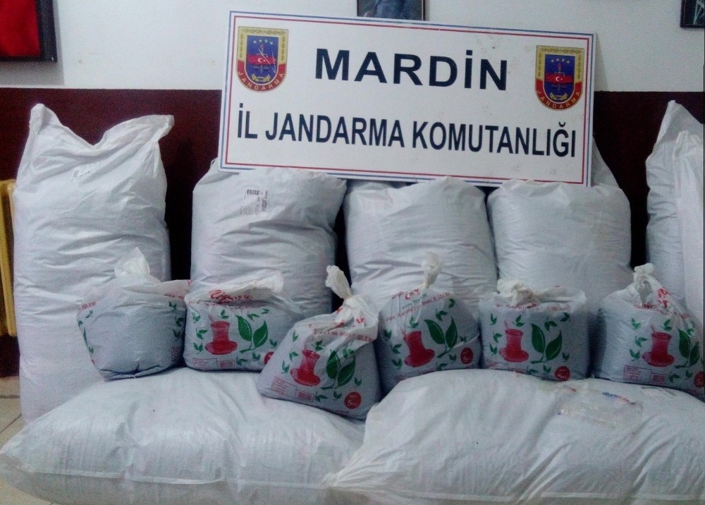 Mardin’de 280 kilogram kaçak çay ele geçirildi