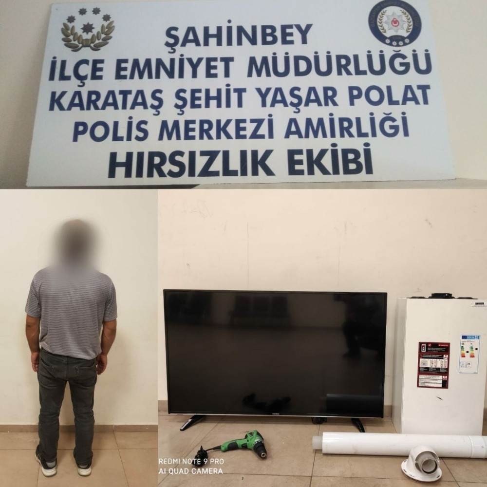Çaldıkları malzemelerle birlikte yakalandı