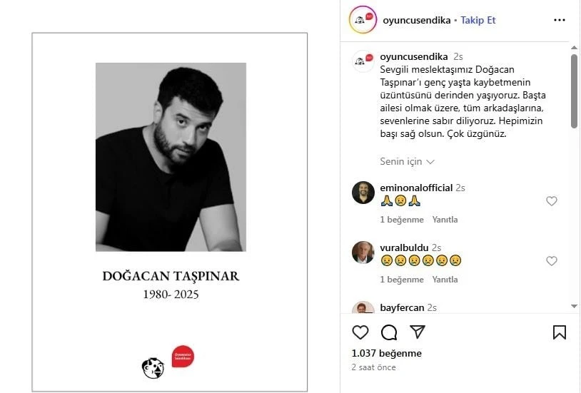 Ünlü Tiyatrocu Doğacan Taşpınar 45 Yaşında Hayatını Kaybetti