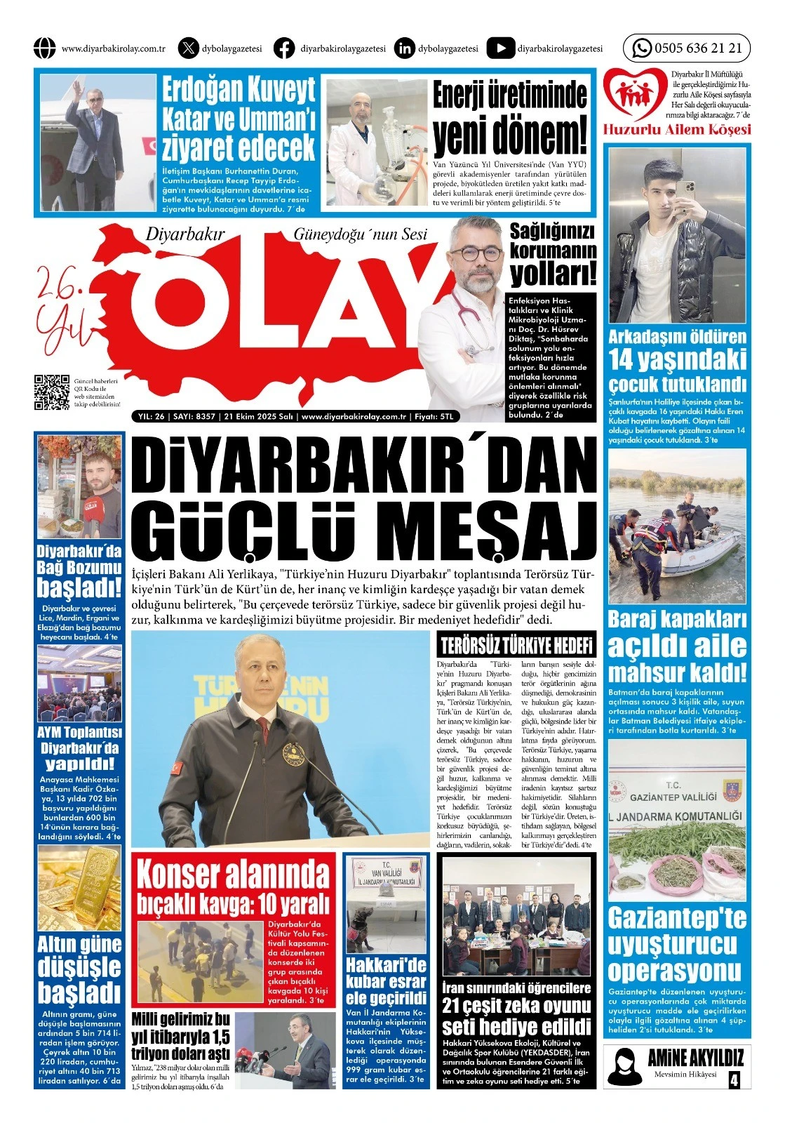 21 10 2025 Tarihli Gazetemiz