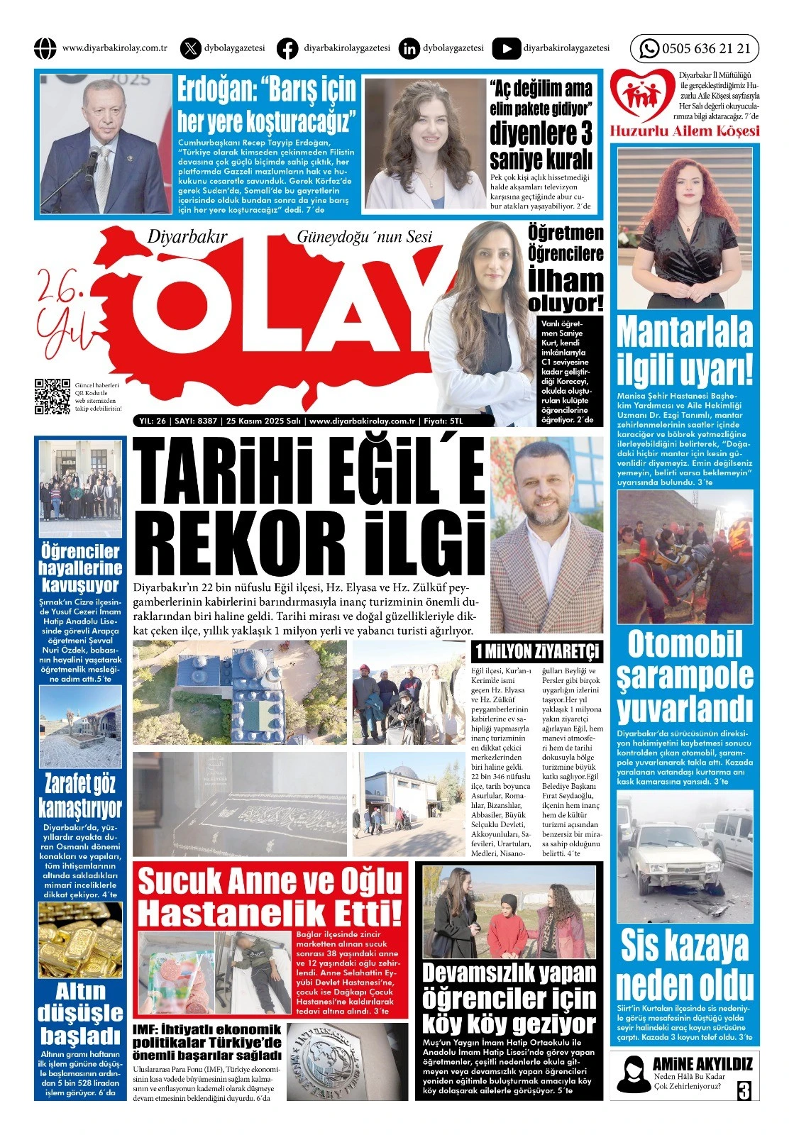 25 11 2025 Diyarbakır Olay Gazetesi