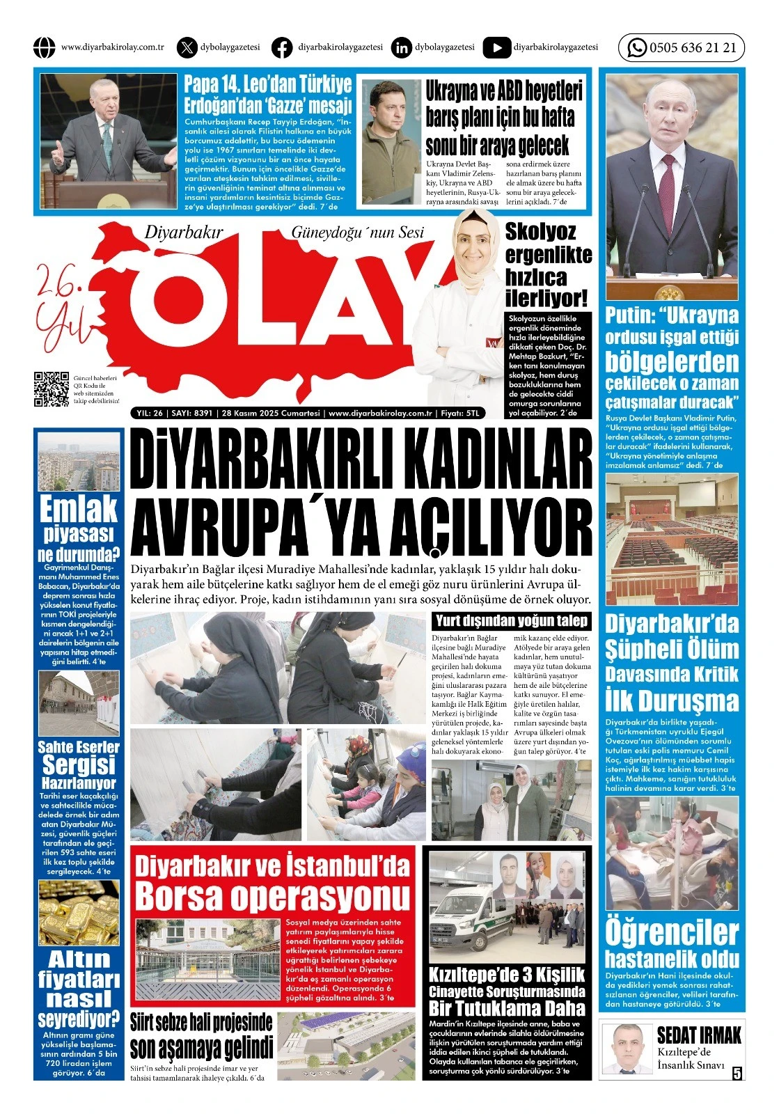29 11 2025 Diyarbakır Olay Gazetesi