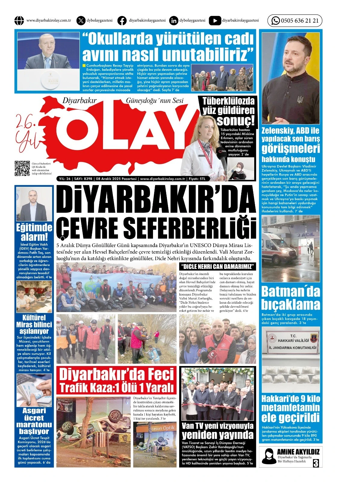 08 12 2025 Diyarbakır Olay Gazetesi