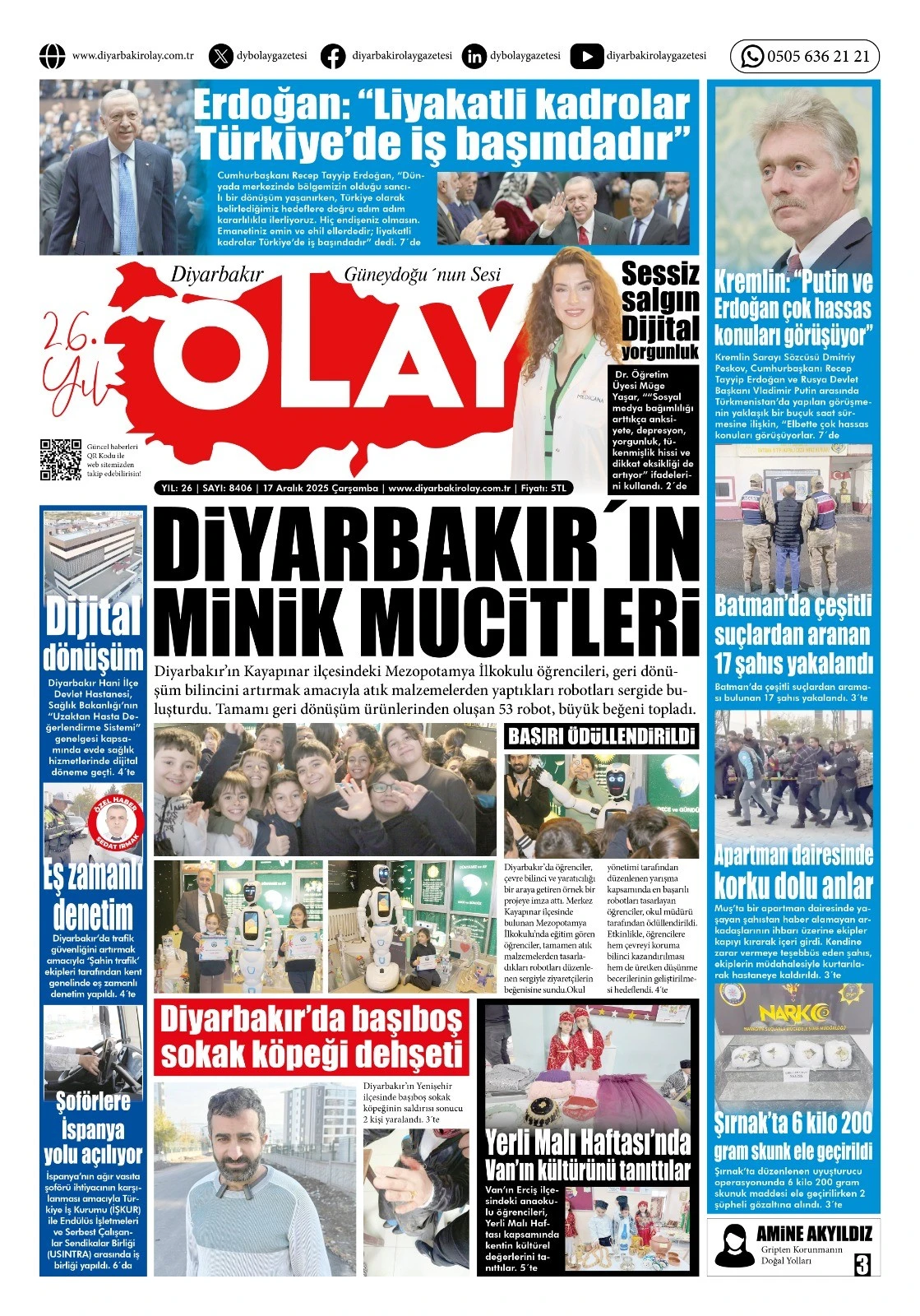 17 12 2025 Diyarbakır Olay Gazetesi