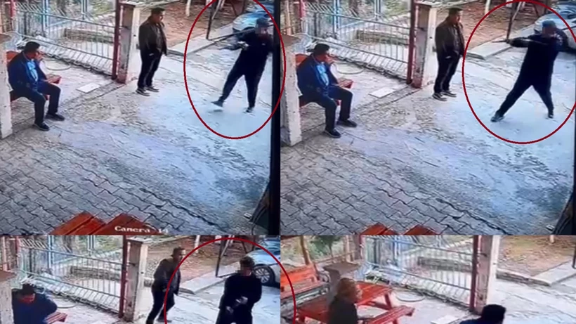 Dehşet anları: Okul m&uuml;d&uuml;r&uuml;n&uuml; vurdu!