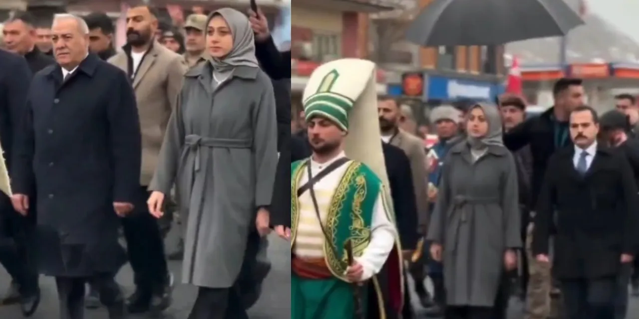 Kaymakam, şemsiyeyi koruma polisine taşıttı