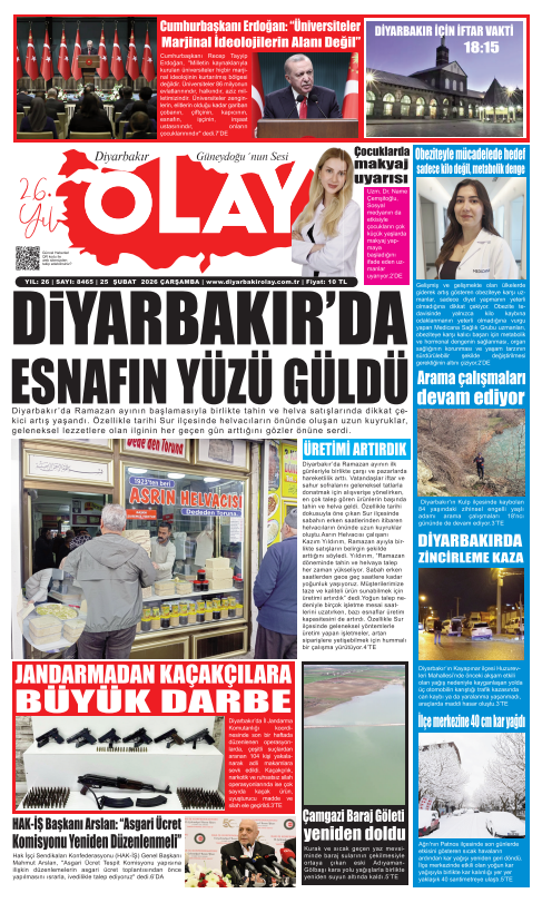 25 02 2026 Diyarbakır Olay Gazetesi