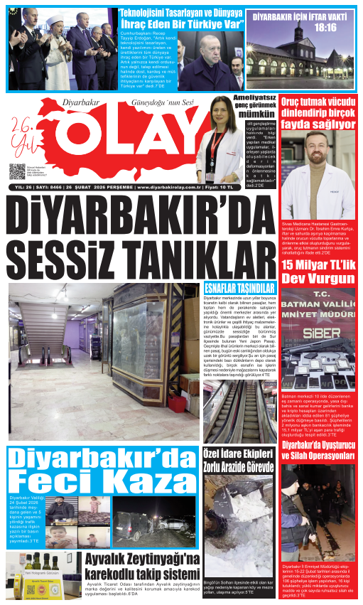 26 02 2026 Diyarbakır Olay Gazetesi