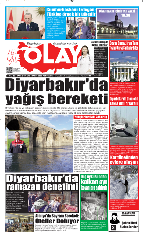 12 03 2026 Diyarbakır Olay Gazetesi