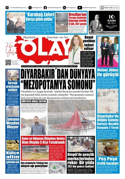 10 11 2025 Diyarbakır Olay Gazetesi