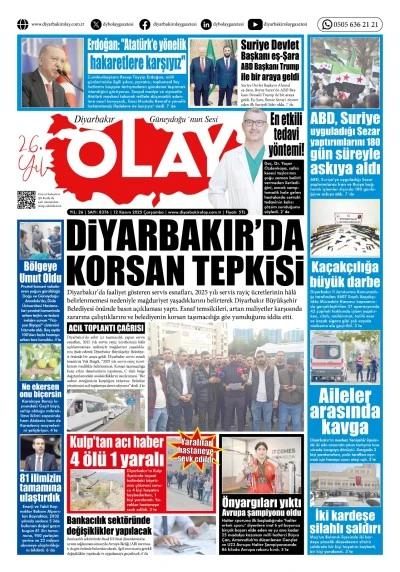 12 11 2025 Diyarbakır Olay Gazetesi