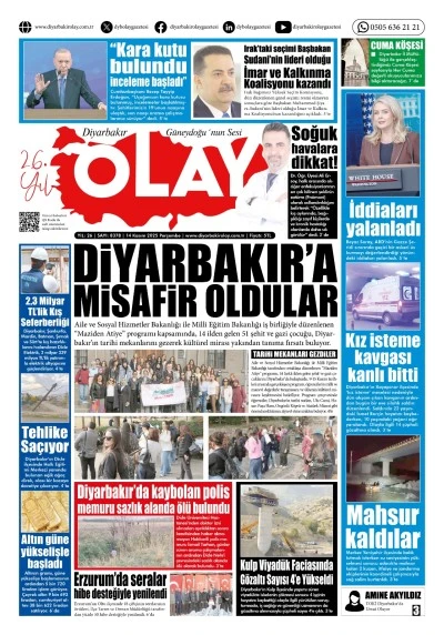 14 11 2025 Diyarbakır Olay Gazetesi