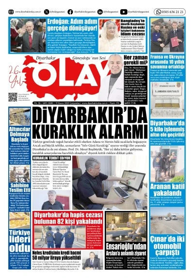 19 11 2025 Diyarbakır Olay Gazetesi
