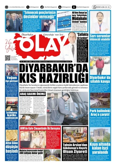22 11 2025 Diyarbakır Olay Gazetesi