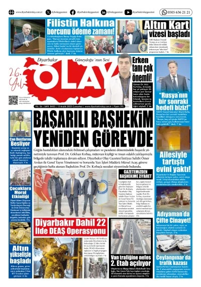 13 12 2025 Diyarbakır Olay Gazetesi