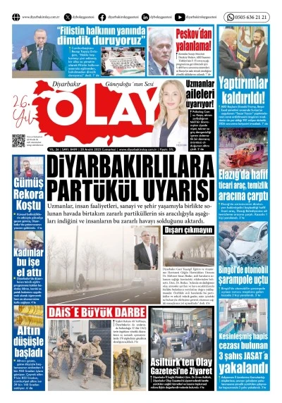 20 12 2025 Diyarbakır Olay Gazetesi