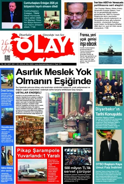 23 12 2025 Diyarbakır Olay Gazetesi