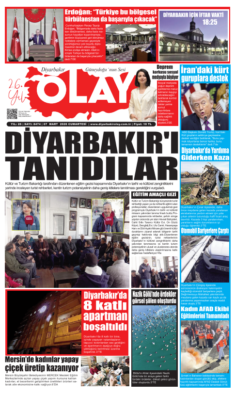 07 03 2026 Diyarbakır Olay Gazetesi