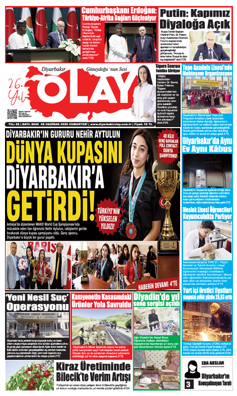 06.06.2026 Diyarbakır Olay Gazetesi