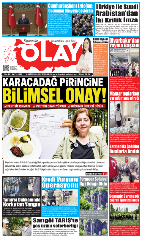 11.06.2026 Diyarbakır Olay Gazetesi