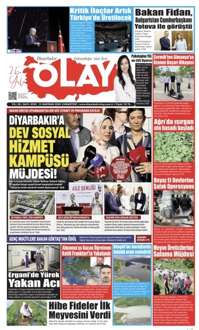 13.06.2026 Diyarbakır Olay Gazetesi 