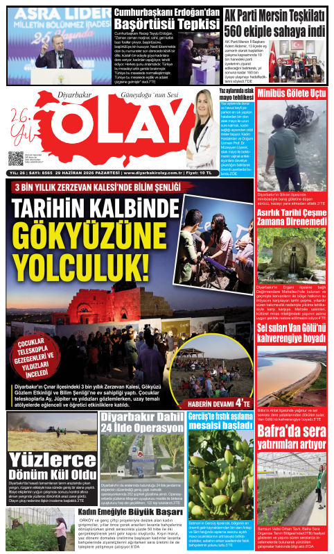 29.06.2026 Diyarbakır Olay Gazetesi
