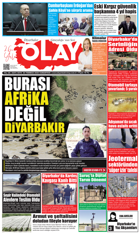 04.07.2026 Diyarbakır Olay Gazetesi