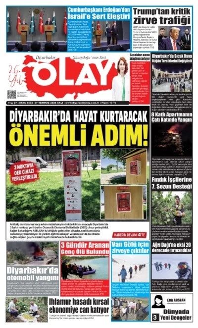07.07.2026 Diyarbakır Olay Gazetesi