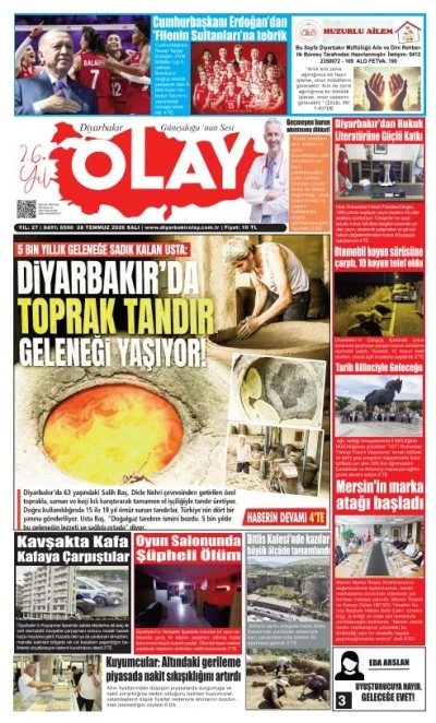 28.07.2026 Diyarbakır Olay Gazetesi