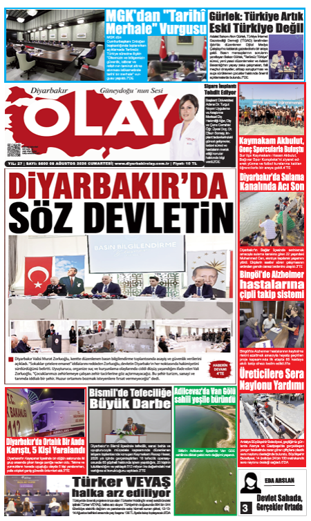 08.08.2026 Diyarbakır Olay Gazetesi