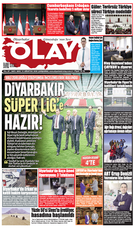 12.08.2026 Diyarbakır Olay Gazetesi