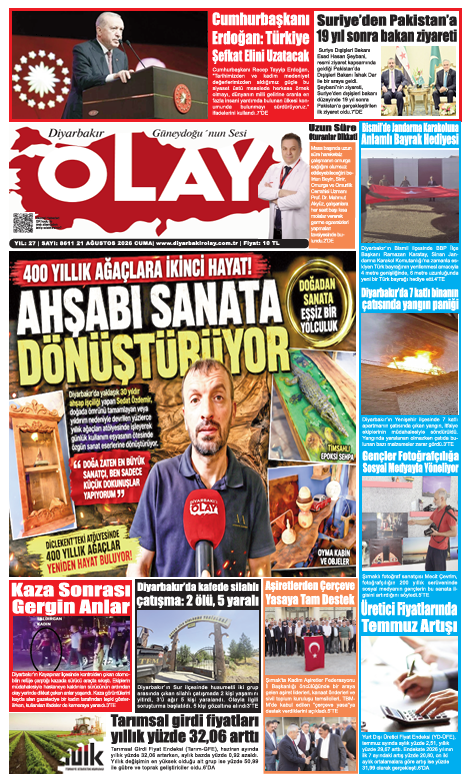 21.08.2026 Diyarbakır Olay Gazetesi