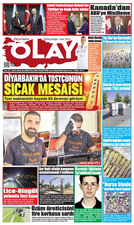 24.08.2026 Diyarbakır Olay Gazetesi